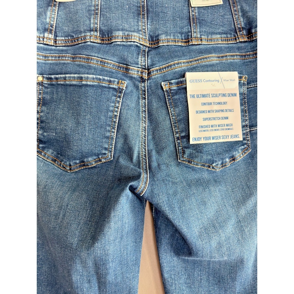 GUESS Womens 31 Corset Shape Up Flare Contouring Wiser Wash Rhinestone Jeans NWT - Picture 7 of 15